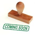 Coming Soon Rubber Stamp Stock Photo