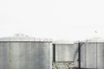 Oil Tank For Background Stock Photo