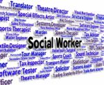 Social Worker Indicating Welfare Hire And Employee Stock Photo