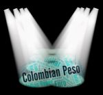 Colombian Peso Means Forex Trading And Broker Stock Photo