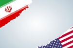 Flags Of Iran And Usa For Banner Or Poster Design -  Illus Stock Photo