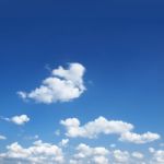 The Beautiful Sky With White Clouds Stock Photo