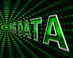 Big Data Shows Info Bytes And Byte Stock Photo