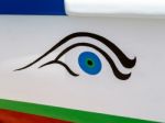 Eye Symbol On A Spanish Fishing Boat Stock Photo