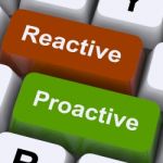 Proactive And Reactive Keys Stock Photo