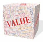 Value Cube Representing Quality Control And Perfection Stock Photo