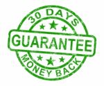 30 Days Money Back Guarantee Stamp Stock Photo