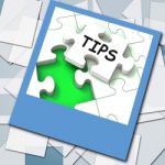 Tips Photo Shows Internet Prompts And Guidance Stock Photo