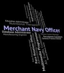 Merchant Navy Officer Represents Officials Aquatic And Ocean Stock Photo