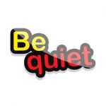 Be Quiet Text Design On White Background Isolate  Illustration Eps 10 Stock Photo