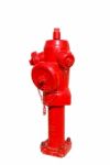 Red Fire Hydrant Isolated On A White Background Stock Photo