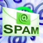 Spam Envelope Shows Security Unwanted Mail Inbox Stock Photo
