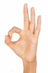 OK Sign, Hand Gesture Stock Photo