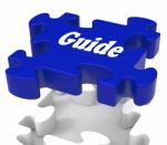 Guide Puzzle Shows Expertise Consulting Instructions Guideline A Stock Photo