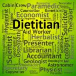 Dietitian Job Representing Hiring Advising And Trainer Stock Photo