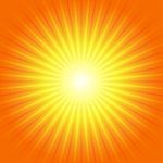Sunburst Yellow Orange Ray Background Stock Photo