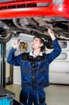 Auto Mechanic Portrait Stock Photo