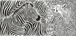 Wild Animals Background - Pattern With Zebra And Cheetah Motif Stock Photo