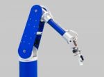 Robot Hand Machine On Gray Background Stock Photo