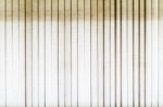 Closed White Fabric Blinds Curtains Stock Photo