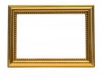 Old Antique Gold Frame Isolated On White Background Stock Photo