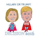 Hillary Or Trump Decision 2016 Stock Photo