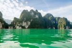 Beautiful Island And Green Lake ( Guilin Of Thailand ) Stock Photo