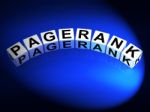 Pagerank Dice Refer To Page Ranking Optimization Stock Photo