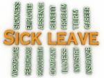 3d Imagen Sick Leave  Issues Concept Word Cloud Background Stock Photo