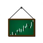 Candle Stick Graph Stock Market Board Stock Photo