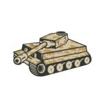 World War Two Panzer Tank Retro Stock Photo