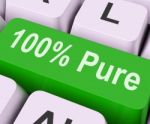 Hundred Percent Pure Key Means Absolute Uncorrupt
 Stock Photo