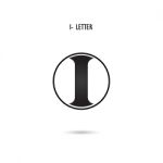 Creative I-letter Icon Abstract Logo Design.i-alphabet Symbol Stock Photo
