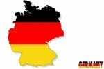 Germany Map Flag Stock Photo