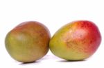Two Fresh Mango Fruits Stock Photo