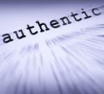 Authentic Definition Displays Authenticity Guaranteed Or Genuine Stock Photo