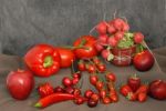 Fruit And Vegetables Red Stock Photo