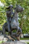 Sacramento, California/usa - August 5 : Pony Express Statue In S Stock Photo