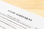 Lease Agreement Contract Document Left Angle View Stock Photo