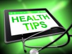 Health Tips Indicates Wellness Support 3d Illustration Stock Photo