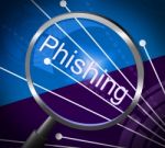 Phishing Fraud Represents Rip Off And Cheat Stock Photo