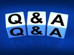 Q&a Blocks Refer To Questions And Answers Stock Photo