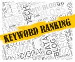 Keyword Ranking Means Search Engine And Dialogue Stock Photo
