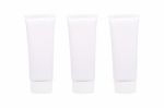 Blank White Cosmetic Tube Pack Of Cream Or Gel Isolated On White Stock Photo