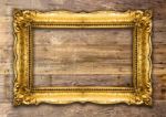 Retro Revival Old Gold Picture Frame Stock Photo