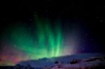 Northern Lights From Southern Iceland Stock Photo