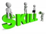 Skill Characters Shows Expertise Skilled And Competence Stock Photo
