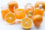 Orange Juice Isolated On White Background Stock Photo