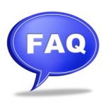 Faq Speech Bubble Means Information Asking And Questions Stock Photo