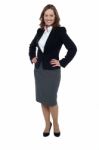 Charming Middle Aged Businesswoman Stock Photo